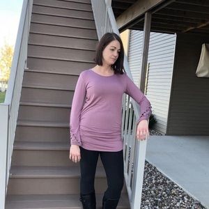 Mauve Tunic with lace detail